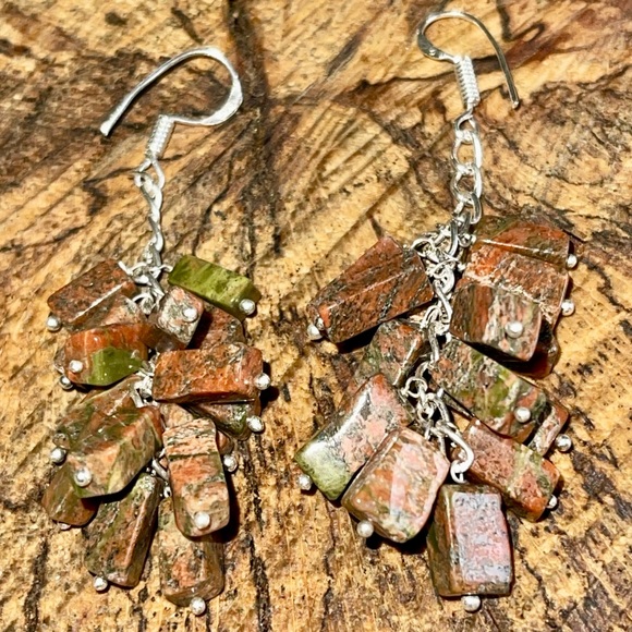 Epidotized Unakite Pendant 2 1/2” - Picture 11 of 13